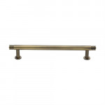 M Marcus Heritage Brass Contour Design Cabinet Pull with 16mm Rose 160mm Centre to Centre